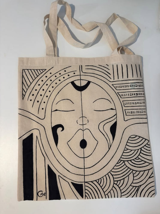 Femme totem-Tote bag noir